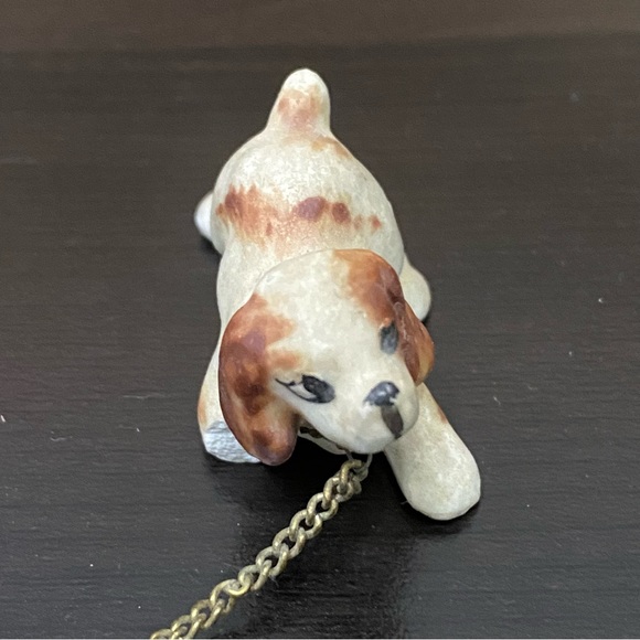Vintage CENOCO Japan Beagle Spaniel Dog with Puppies Mini Miniature Figurines - Picture 10 of 12